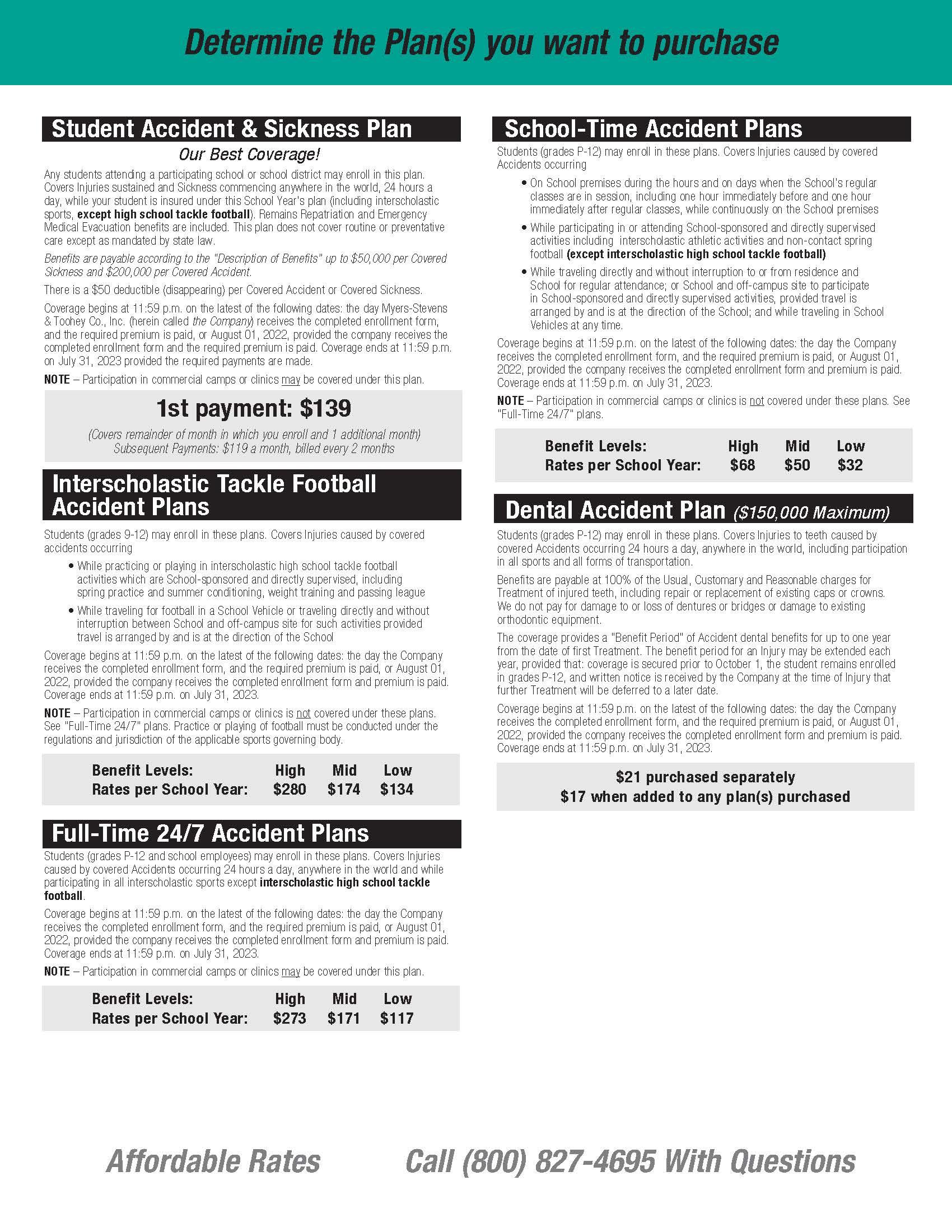 Supplemental Insurance page 2